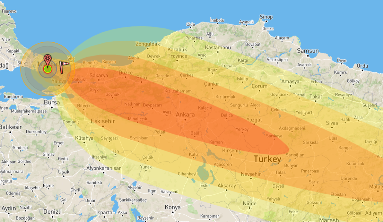 Nükleer bombaların etkilerini gösteren harita: NukeMap