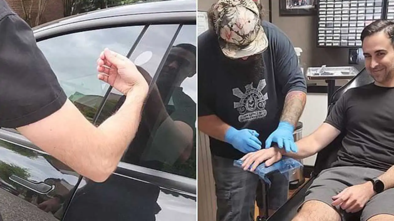 Tesla sürücüsü arabasını açmak ve çalıştırmak için eline çip yerleştirdi