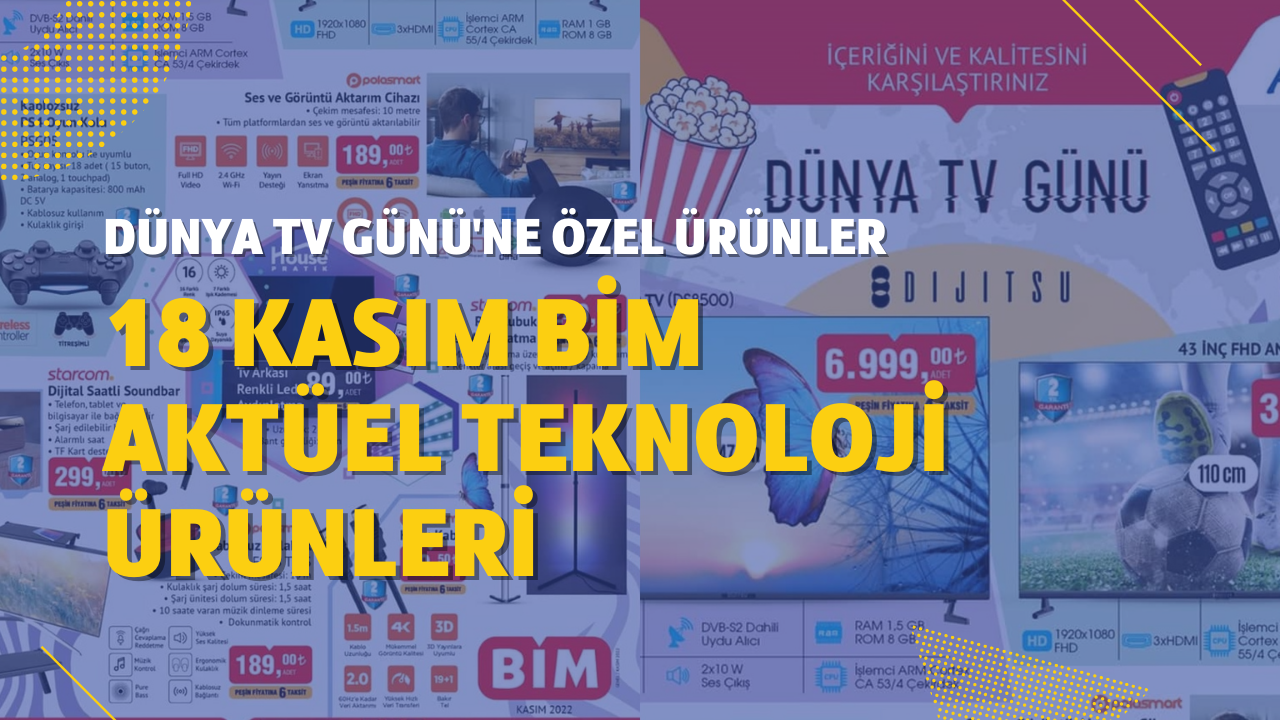 18 Kasım BİM Aktüel teknoloji ürünleri: 'Dünya TV Günü'ne özel RGB led aydınlatmalar ve daha fazlası