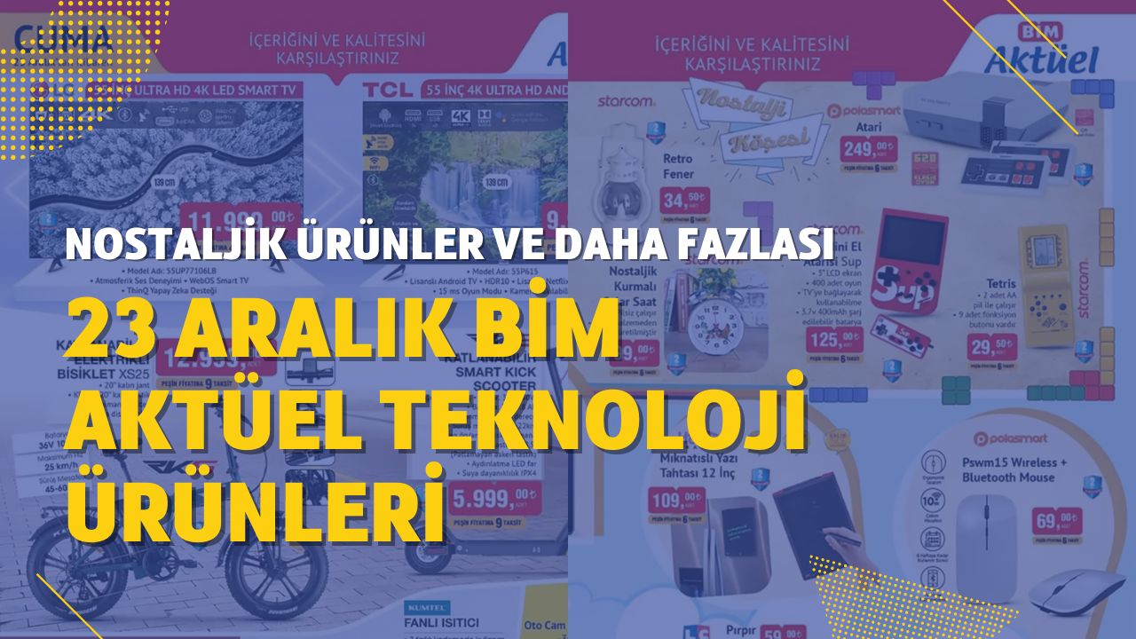 23 Aralık BİM Aktüel teknoloji ürünleri: Nostalji Atari,  katlanabilir elektrikli bisiklet ve daha fazlası