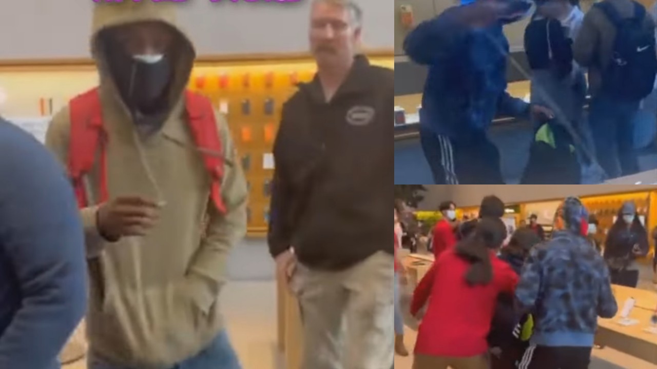 Herkesin gözü önünde Apple Store'u yağmaladılar! Bu nasıl soygun? - VİDEO