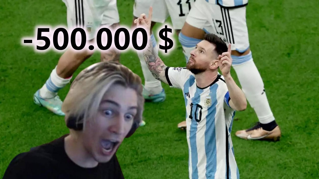 Twitch yayıncısı xQc,  Dünya Kupası finalinde 500.000 dolar kaybetti