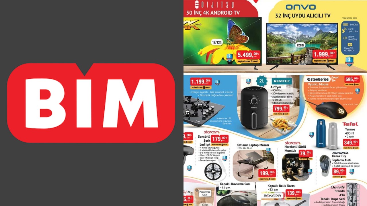 BİM 13 Ocak aktüel teknoloji ürünleri: Kumtel Airfryer,  Steelseries oyunu mouse ve daha fazlası
