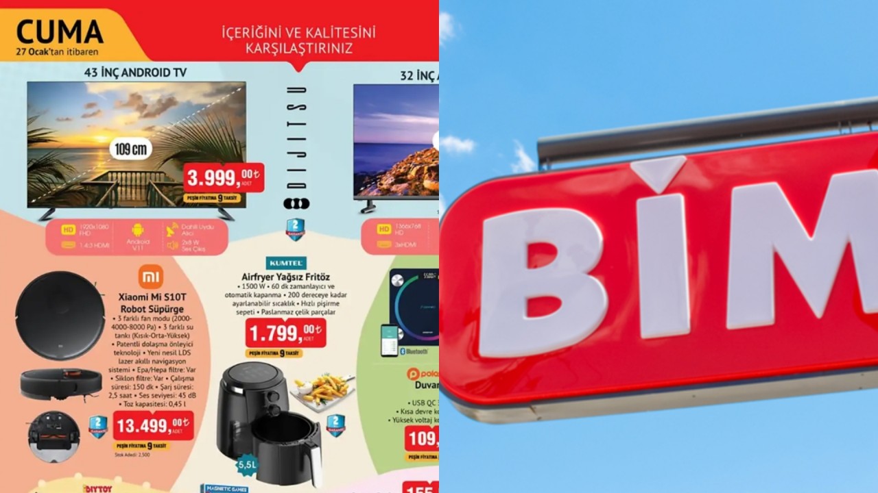 27 Ocak BİM Aktüel teknoloji ürünleri: Kumtel Airfryer,  Xiaomi Robot süpürge ve daha fazlası