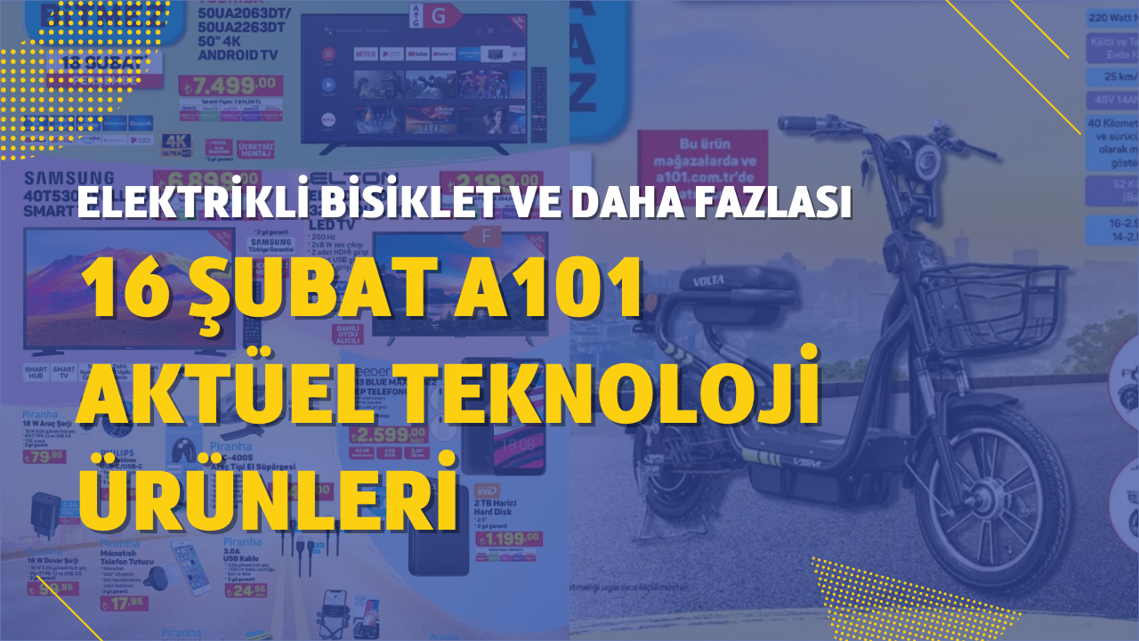 16 Şubat Perşembe A101 aktüel teknoloji ürünleri: Volta VSM elektrik motorlu bisiklet ve daha fazlası