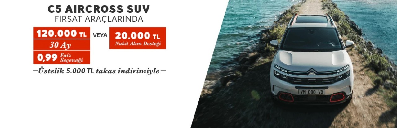 Citroen'de fırsat araçları! C5 Aircross'ta büyük indirim