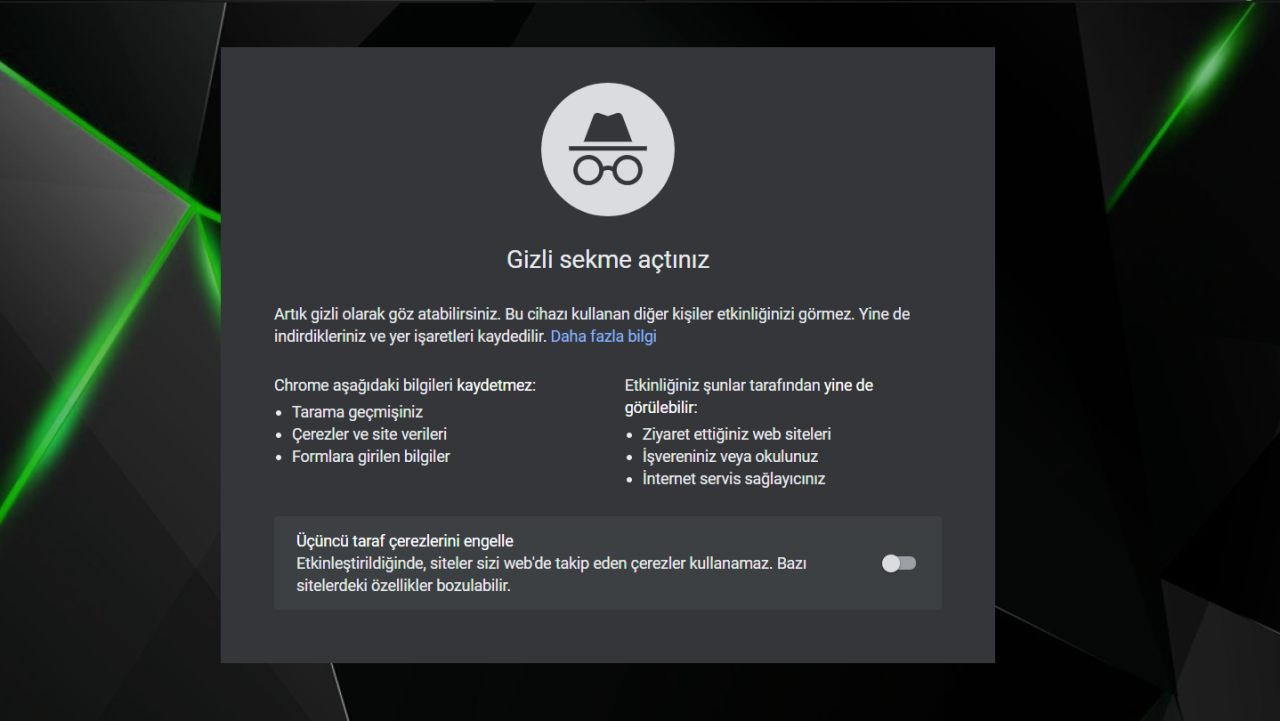 "Gizli mod"a girmek bu kadar kolay!