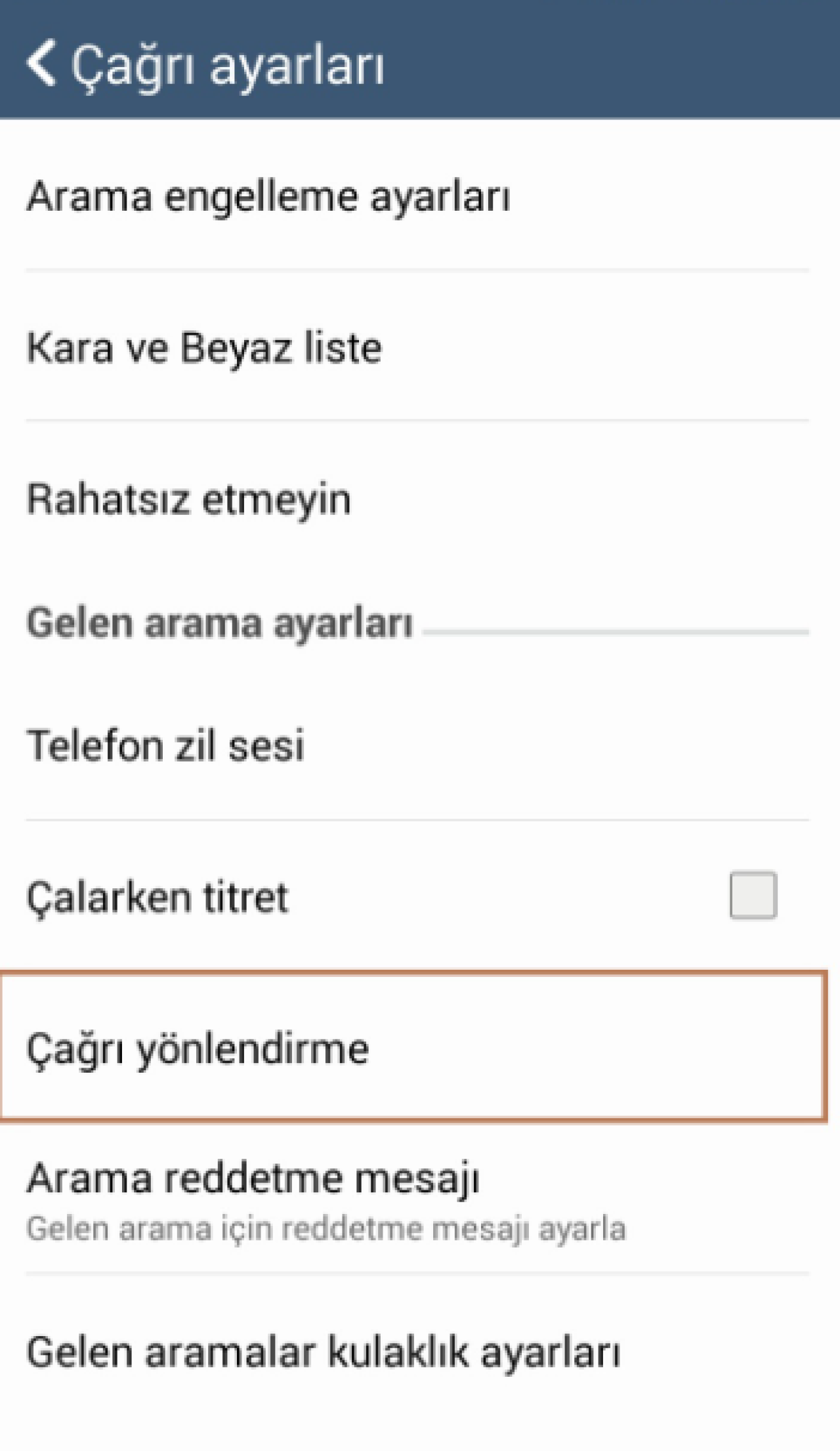 Android telefonlarda "Çağrı Yönlendirme" nasıl etkinleştirilir?
