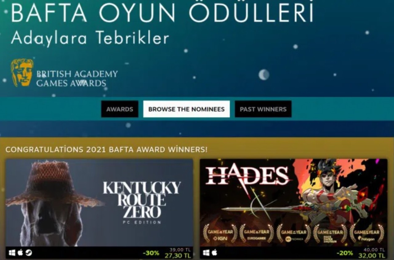 Steam'de büyük kampanya! BAFTA indirimleri başladı
