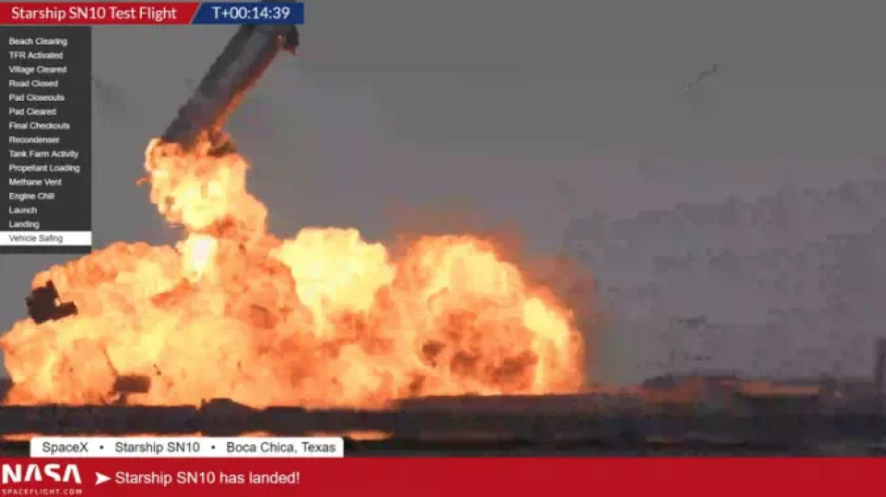 SpaceX'in Starship'i bu kez iniş yaptıktan sonra patladı! İşte o anlar...