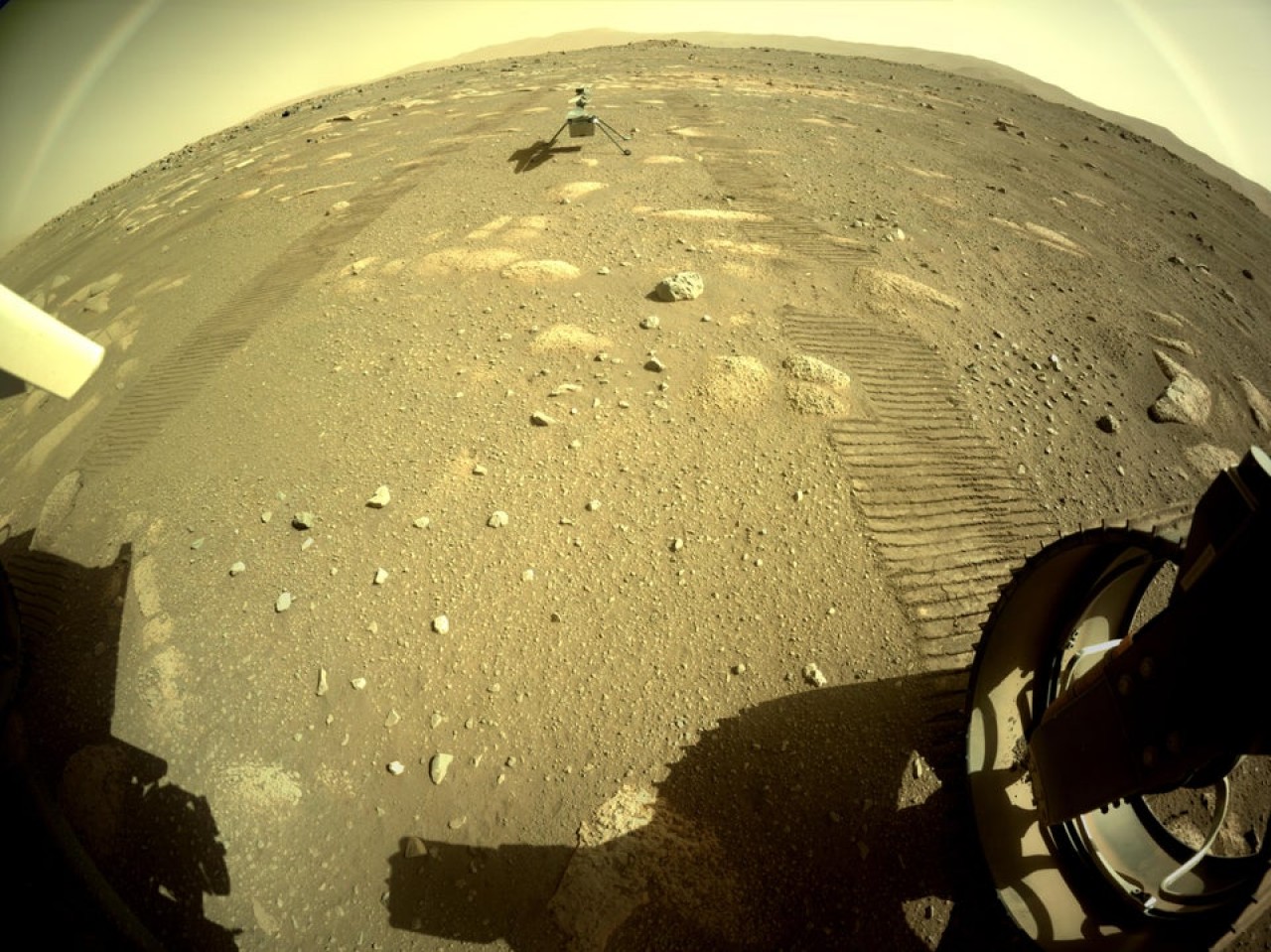 Mars helikopteri Ingenuity'den gelen ilk renkli fotoğraf!