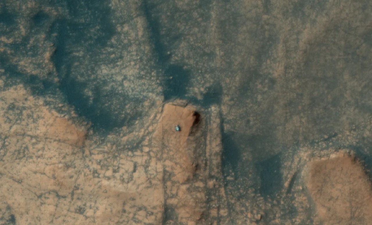 NASA,  Curiosity'nin Mars yörüngesinden çekilmiş bir fotoğrafını paylaştı