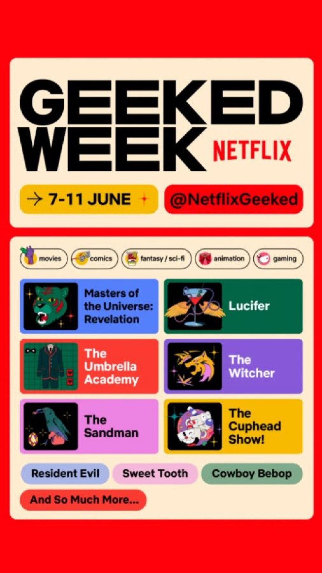 Netflix,  sanal fan etkinliği Geeked Week'i duyurdu