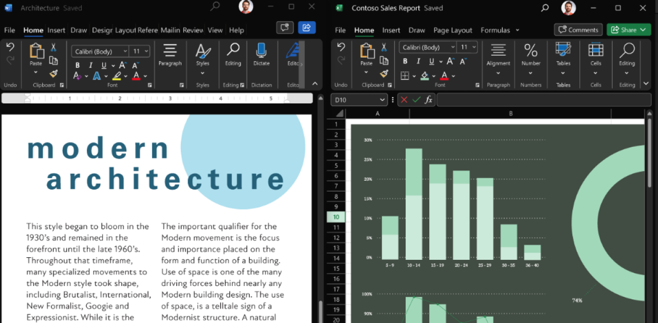 Windows 11 ile birlikte Microsoft Office'in tasarımı da değişiyor