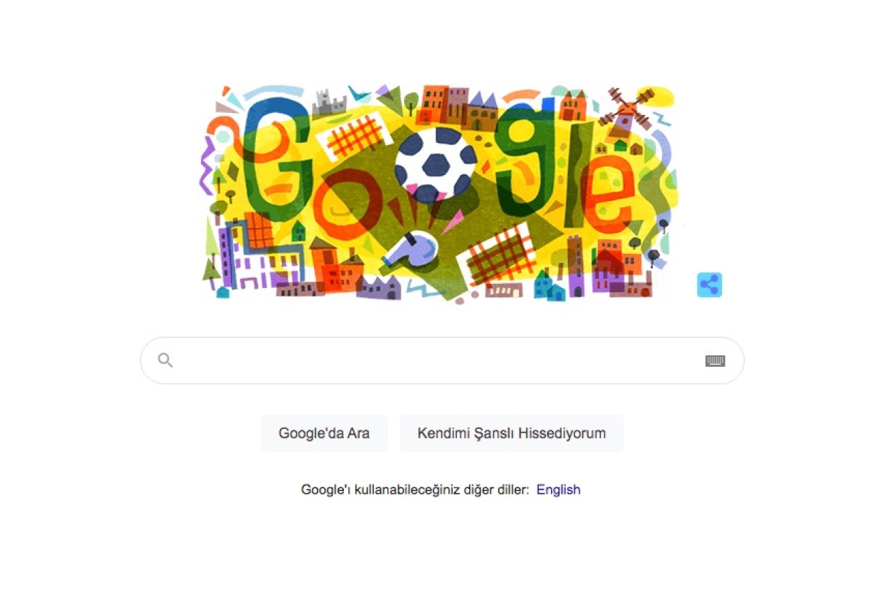 Arama motoru Google,  EURO 2020 için Doodle yaptı
