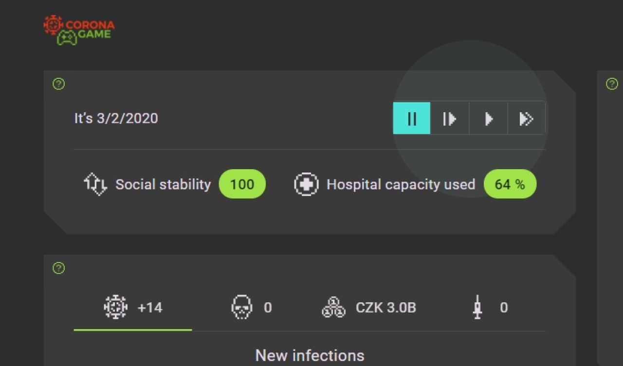 COVID-19 pandemisi yönetme oyunu: CoronaGame