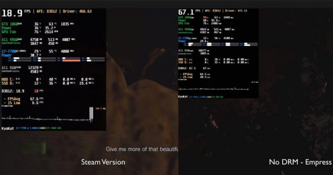 Resident Evil 8'in korsan sürümü daha iyi performans veriyor