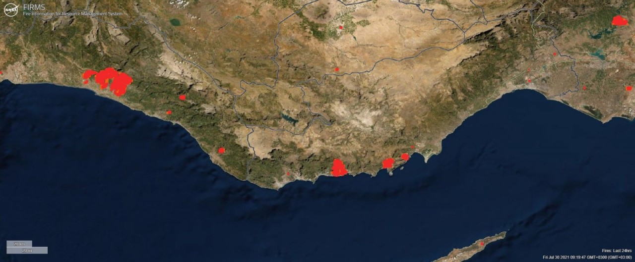 NASA sistemiyle Türkiye'deki yangınları uydudan takip edebilirsiniz