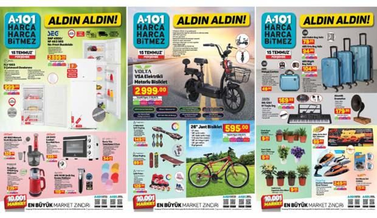 15 Temmuz 2021 A101 aktüel ürünlerde neler var? İşte 15 Temmuz 2021 A101 aktüel ürünler kataloğu...