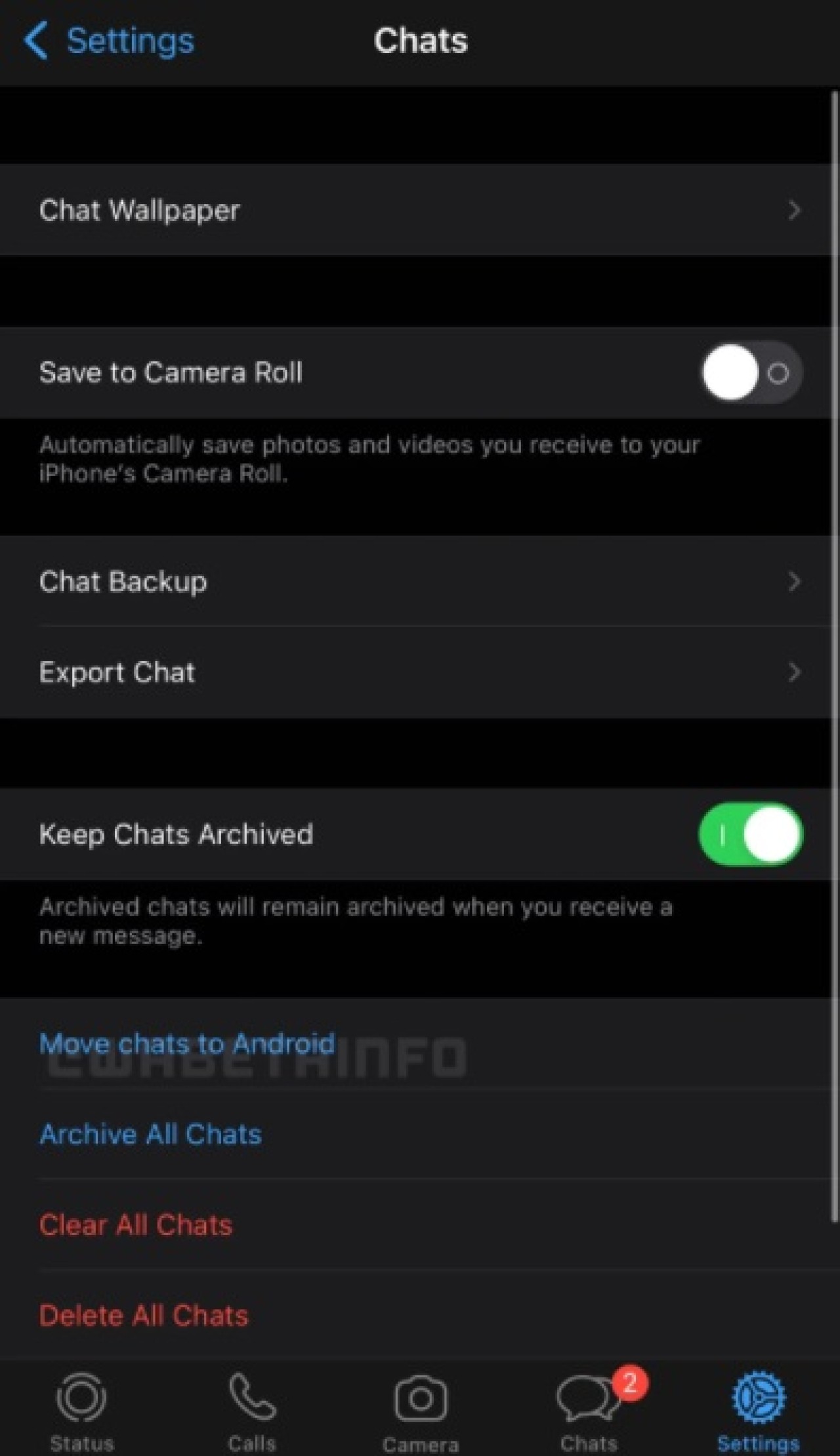 WhatsApp'ın beklenen sohbet taşıma özelliğiyle ilgili ilk ekran görüntüleri ortaya çıktı