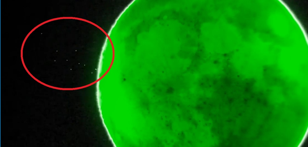 Ayın karanlık tarafında görülen "UFO Filosu" gerçek mi?