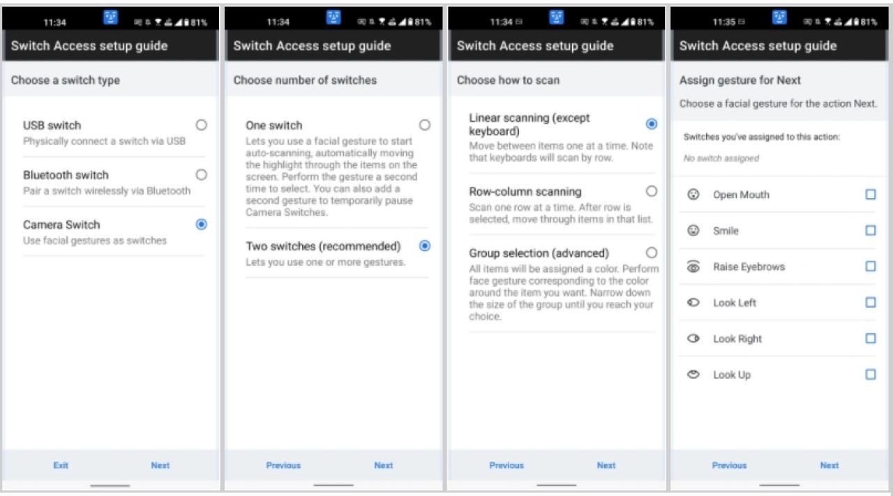 Android 12'de yüz hareketlerinizle telefonu kontrol edebileceksiniz