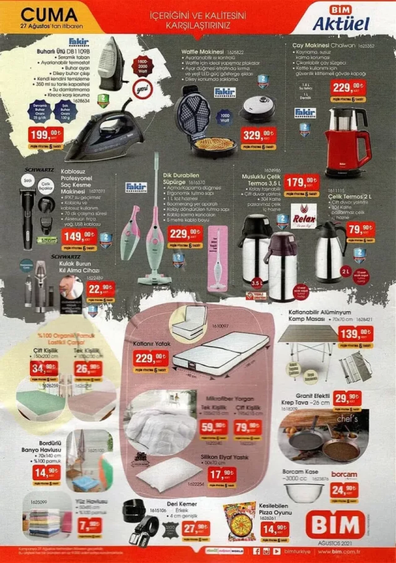 BİM 27 Ağustos Aktüel teknoloji ürünleri! HP,  Hometech,  JWIN,  Xiaomi ve birçok teknolojik ürün daha