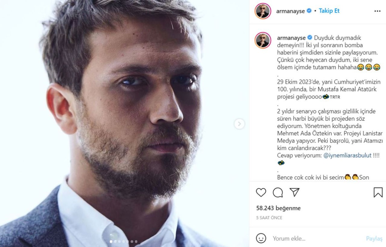 Cumhuriyet'in 100. yılına özel Mustafa Kemal Atatürk yapımı! İşte Atatürk'ü oynayacak oyuncu...