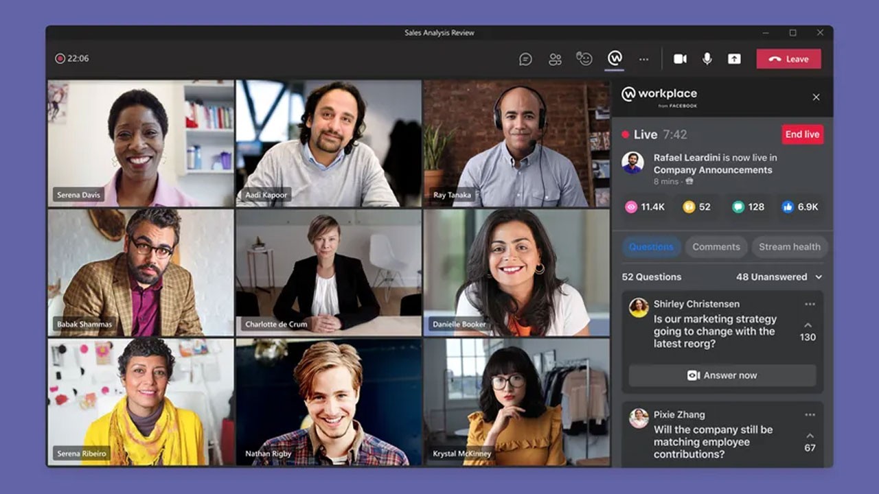 Microsoft Teams ve Facebook Workplace ortaklığı! Metaverse entegresi geliyor...