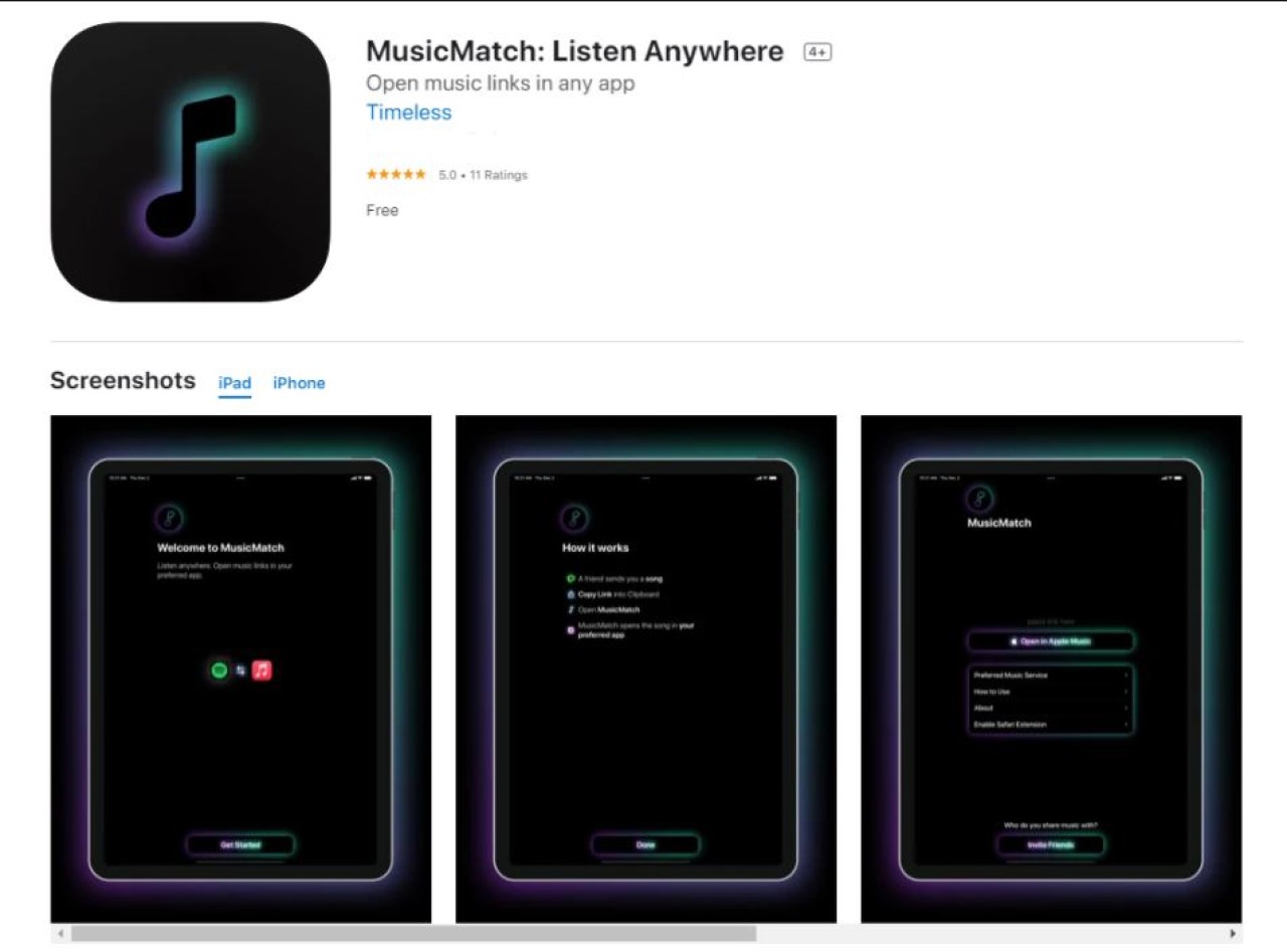 MusicMatch: Listen Anywhere ile Spotify ve Apple Music ayrımı kalkıyor!