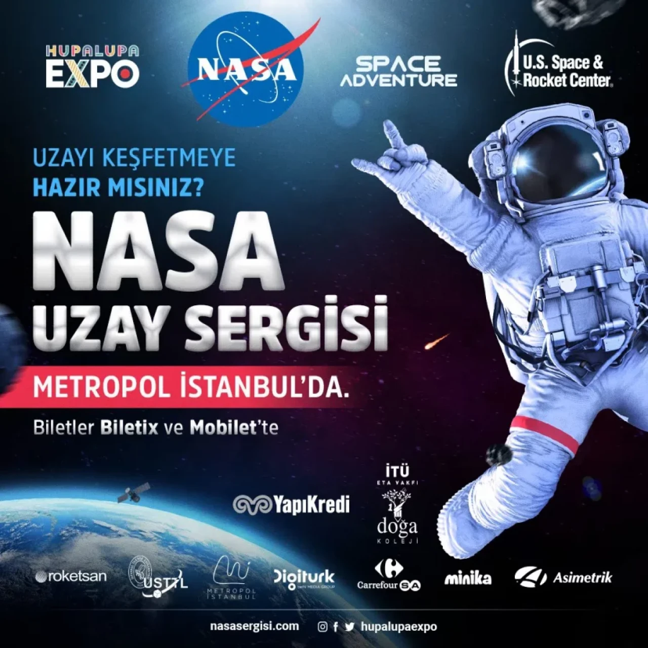 NASA Uzay Sergisi 8 Aralık’ta İstanbul’da! Gerçek Ay taşına dokunabileceksiniz