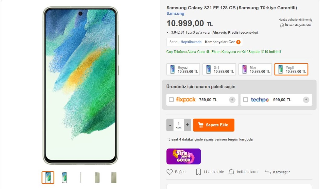 Galaxy S21 FE Türkiye fiyatı belli oldu! Yeni Samsung modeli satışta...