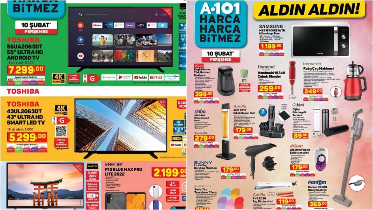 10 Şubat A101 Aktüel teknoloji ürünleri! Samsung Mikrodalga Fırın,  JWIN Org ve daha fazlası...