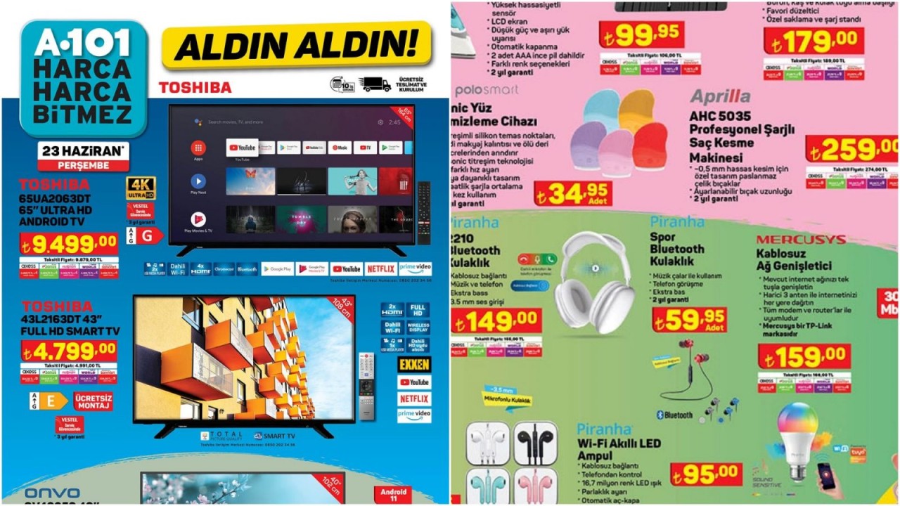 23 Haziran A101 Aktüel teknoloji ürünleri! Liste yine çok dolu