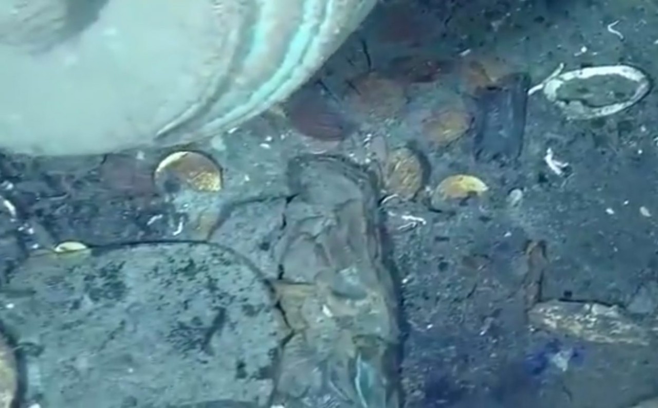 Batık hazine gemisinin yeni enkaz görüntüleri paylaşıldı!