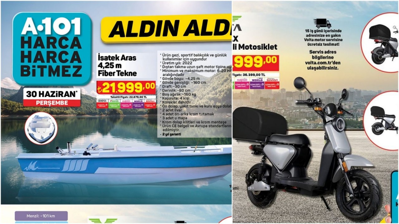 30 Haziran A101 Aktüel ürünleri arasında İsatek Aras Tekne var!