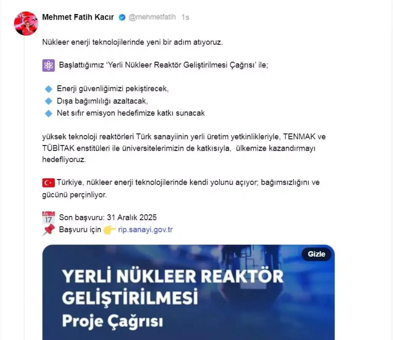 Türkiye Nükleer Enerjide Yeni Bir Adım Atıyor
