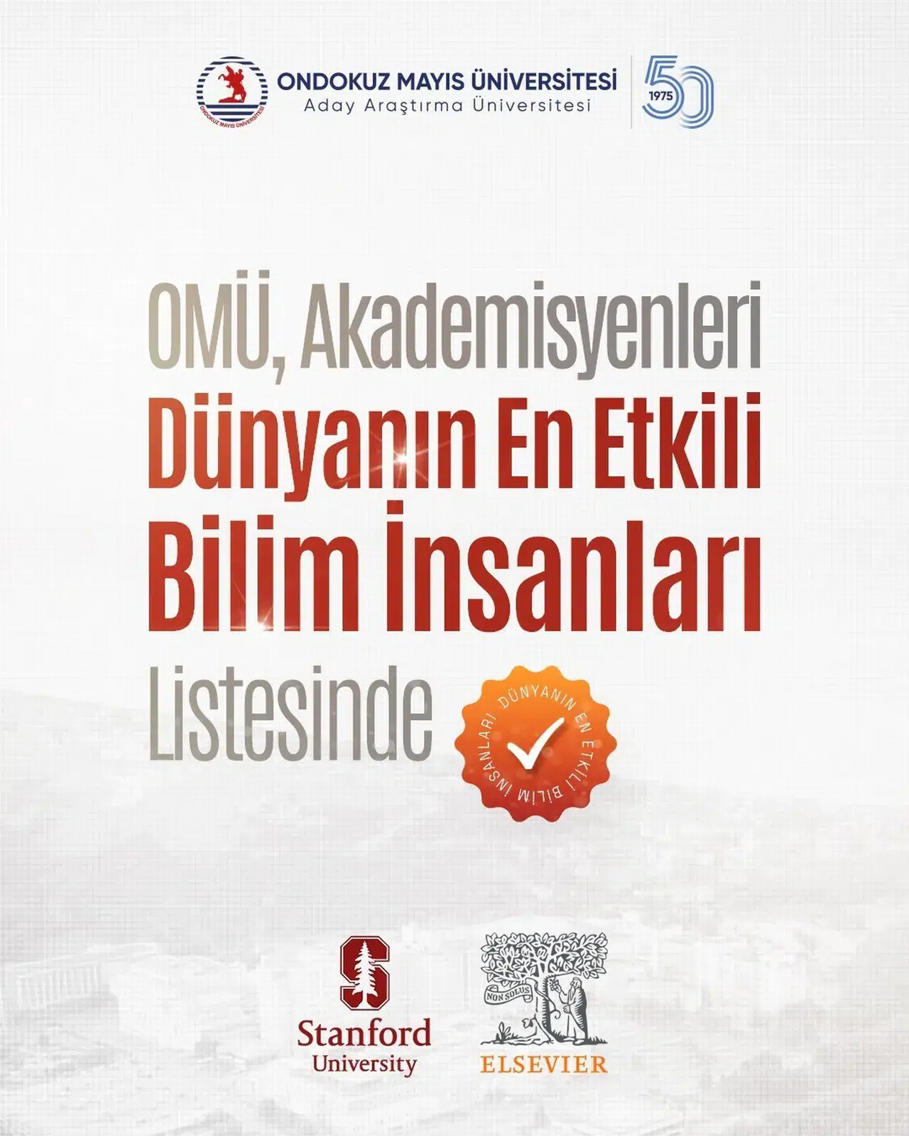OMÜ'lü bilim insanları dünya listesinde: 18 isim akademik başarılarıyla gururlandırdı