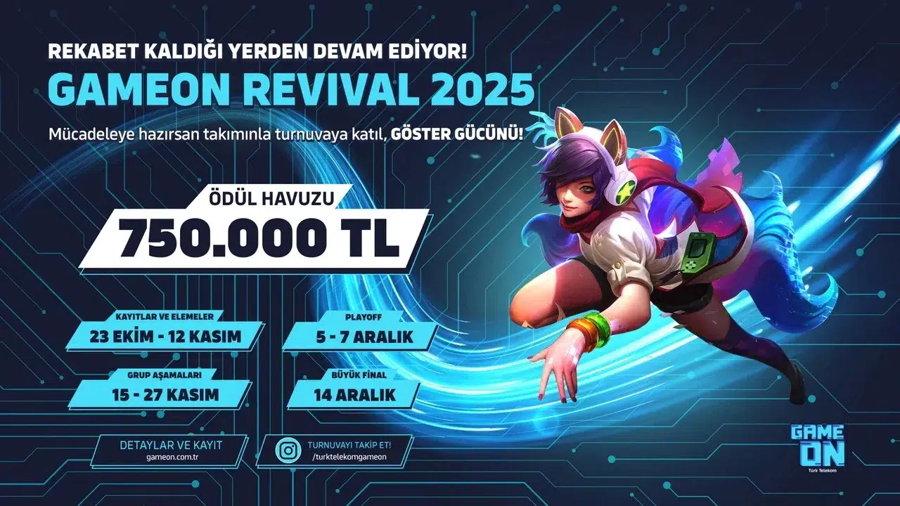 Türk Telekom GAMEON Revival 2025 ile Rekabete Devam Ediyor
