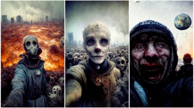 Yapay zekanın oluşturduğu korkunç selfie görüntüleri,  Dünya’daki son günün nasıl olacağını gösterdi!