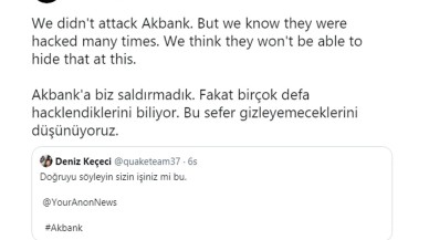 Akbank'a 24 saattir ulaşılamıyor! Hacker grubu Anonymous'tan açıklama