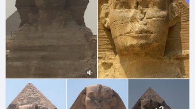 Sfenks heykeli gözlerini mi kapadı? Gizemli olaya kimse anlam veremedi - VİDEO