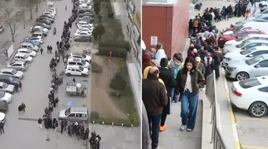 Denizli'de Market Açılışında Uzun Kuyruklar Oluştu