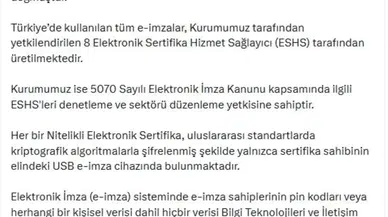 BTK'dan E-imza Veri Sızıntısı İddialarına Yanıt: Suç Duyurusu Yapıldı
