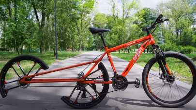 Tekerleği yeniden icat etti! Bir garip tasarımlı bisiklet - VİDEO