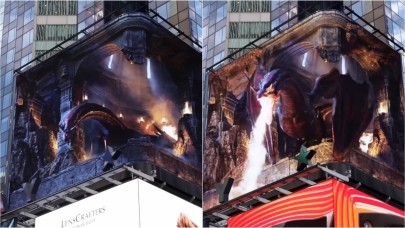 Times Meydanı'nı ejderhalar bastı! House of the Dragon geliyor - VİDEO