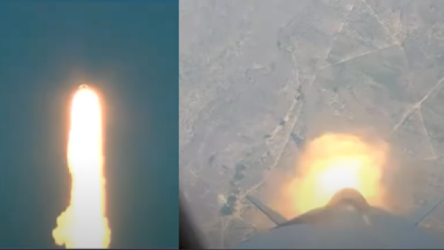 Jeff Bezos'un roketi havada patladı - VİDEO