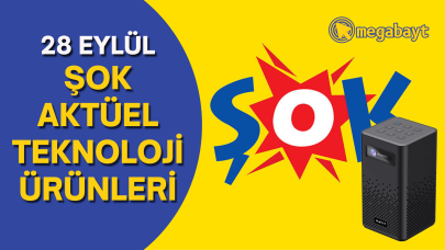 28 Eylül ŞOK Aktüel teknoloji ürünleri arasında projeksiyon cihazından akıllı saate kadar birçok ürün var!