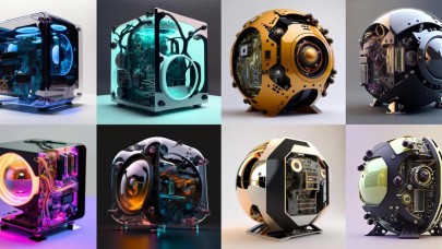 Yapay zeka tarafından oluşturulan PC kasa tasarımları adeta gelecekten gelmiş gibi