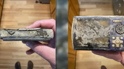 13 yıldır nehrin içinde duran fotoğraf dolu kamerayı kurtardılar!